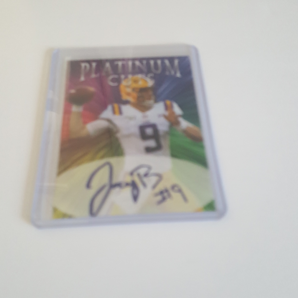 Joe burrow Platinum Cuts facsimile Auto 1/1000